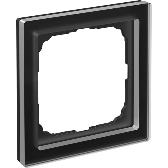 1-постовая рамка Systeme Electric ArtGallery PURE, Матовое органическое стекло, Черный GA GAL331001