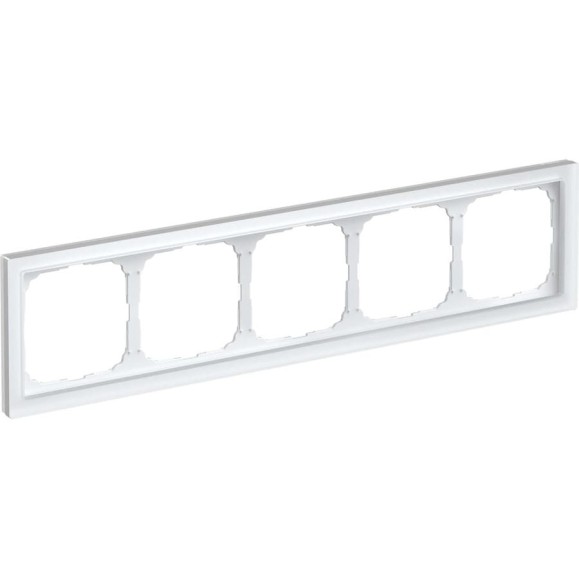 5-постовая рамка Systeme Electric ArtGallery PURE, Матовое органическое стекло, Белый GAL330105
