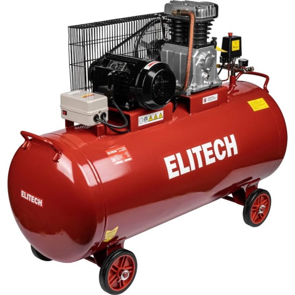 Компрессор ременной масляный Elitech КПР 550-200-3.0 (550л/мин, 3кВт, 200Л) 205971