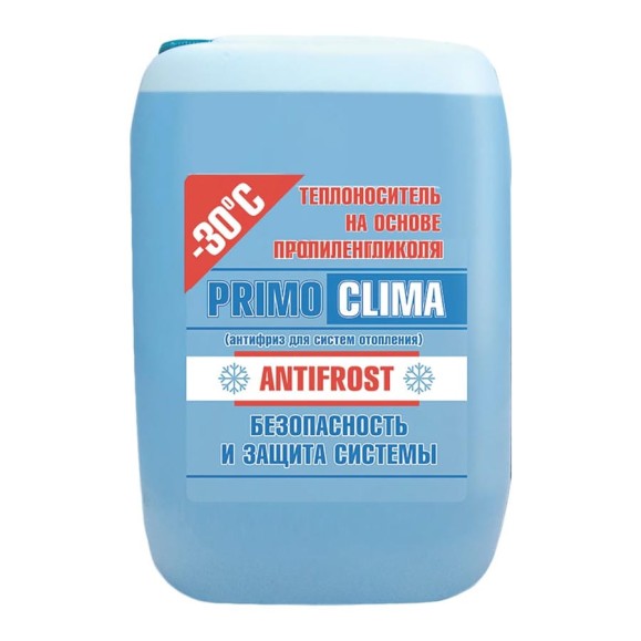 Теплоноситель Пропиленгликоль -30С, 10 кг, канистра, цвет синий Primoclima Antifrost PA -30C 10 Теплоноситель Пропиленгликоль -30С, 10 кг, канистра, цвет синий Primoclima Antifrost PA -30C 10
