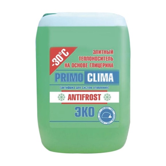 Теплоноситель Глицерин -30C ECO 10 кг, канистра, цвет зеленый Primoclima Antifrost PA -30C ECO 10 Теплоноситель Глицерин -30C ECO 10 кг, канистра, цвет зеленый Primoclima Antifrost PA -30C ECO 10