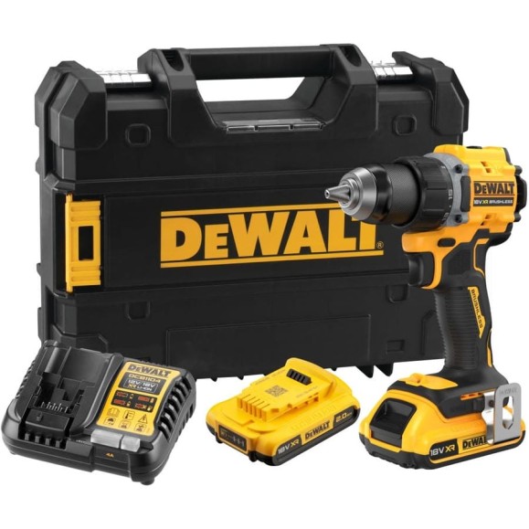 Аккумуляторная дрель-шуруповерт DEWALT DCD794D2T, 18В, 1650об/мин, с 2 АКБ 2 Ач и ЗУ, в кейсе TSTAK DCD794D2T-QW