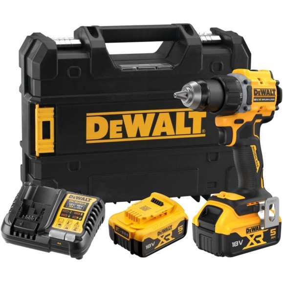 Аккумуляторная дрель-шуруповерт DEWALT DCD794P2T, 18В, 1650 об/мин, с 2 АКБ 5 Ач и ЗУ, в кейсе TSTAK DCD794P2T-QW Аккумуляторная дрель-шуруповерт DEWALT DCD794P2T, 18В, 1650 об/мин, с 2 АКБ 5 Ач и ЗУ, в кейсе TSTAK DCD794P2T-QW