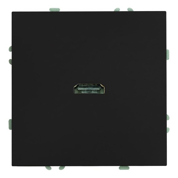 Розетка HDMI STEKKER 2.0 Type A (механизм),серия Эмили, RST00-5118-05, черный уголь, soft touch 50171