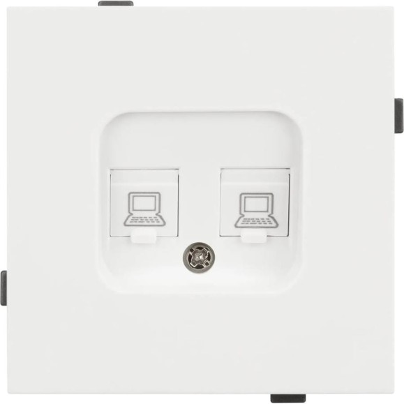Механизм компьютерной розетки двойной Arlight SCT-TENDO-MPC2-SFPL-WH 1шт 054598 Механизм компьютерной розетки двойной Arlight SCT-TENDO-MPC2-SFPL-WH 1шт 054598