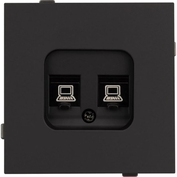 Механизм компьютерной розетки двойной Arlight SCT-TENDO-MPC2-SFPL-BK 1шт 054595 Механизм компьютерной розетки двойной Arlight SCT-TENDO-MPC2-SFPL-BK 1шт 054595
