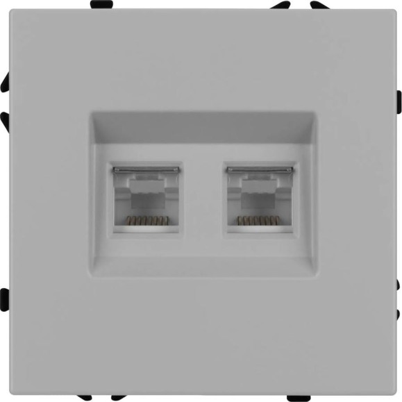 Механизм сдвоенной компьютерной розетки Arlight SCT-NOBE-MPC2-SFPL-IS 1шт 059451 Механизм сдвоенной компьютерной розетки Arlight SCT-NOBE-MPC2-SFPL-IS 1шт 059451