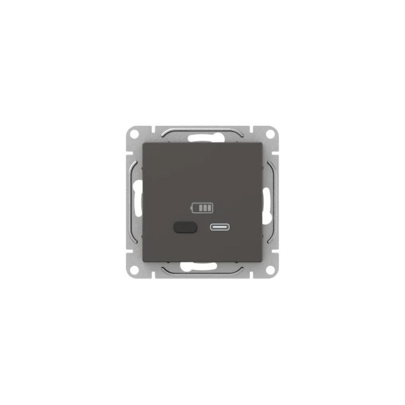 Механизм розетки EKF USB-С, быстрая, мокко Эпика UP1-SOM-USBCF