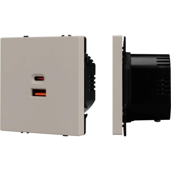 Механизм розетки Arlight с быстрой USB зарядкой SCT-NOBE-MUAC-SFPL-FC-CA 1шт 059446 Механизм розетки Arlight с быстрой USB зарядкой SCT-NOBE-MUAC-SFPL-FC-CA 1шт 059446