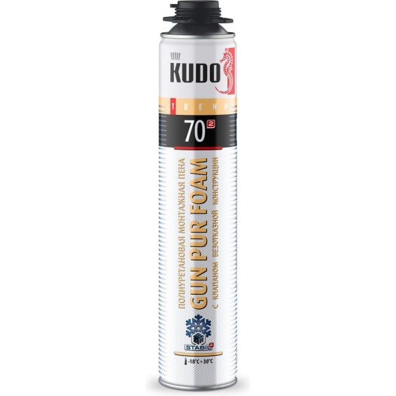 Пена полиуретановая монтажная профессиональная KUDO TREND 70 зимняя KUPT10W70