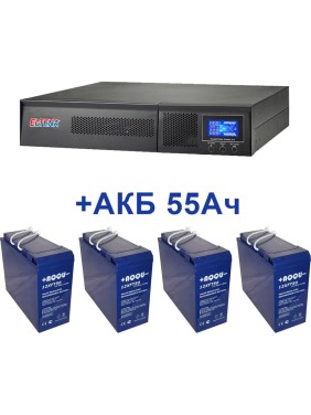 Комплект ИБП в стойку Monolith E ELTENA 2000RTLT (1600Вт) + 4шт. АКБ AQQU 12XFT50 (12В, 55Ач) E2000RTLT/12XFT50