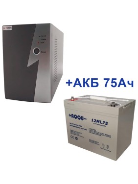 Комплект ИБП Intelligent ELTENA 500LT2 (300Вт) + АКБ AQQU 12ML75 (12В, 75Ач) I500LT2/12ML75