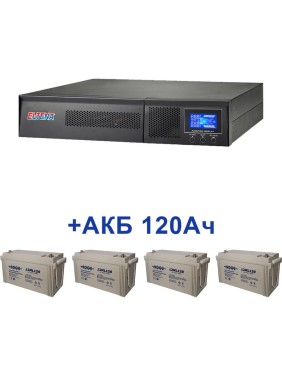 Комплект ИБП Monolith ELTENA E2000RTLT (1600Вт) + 4шт. АКБ AQQU 12ML120 (12В, 120Ач) ME2000RTLT/12ML120
