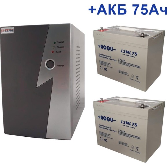 Комплект ИБП Intelligent ELTENA 1000LT2 (700Вт) + 2шт. АКБ AQQU 12ML75 (12В, 75Ач) I1000LT2/12ML75 Комплект ИБП Intelligent ELTENA 1000LT2 (700Вт) + 2шт. АКБ AQQU 12ML75 (12В, 75Ач) I1000LT2/12ML75