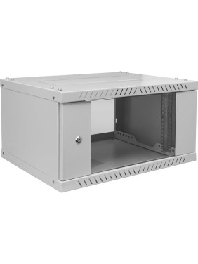 Шкаф телекоммуникационный ЭПМ ШТК серии А навесной 6U (600x310х350), дверь стекло, RAL7035 28406