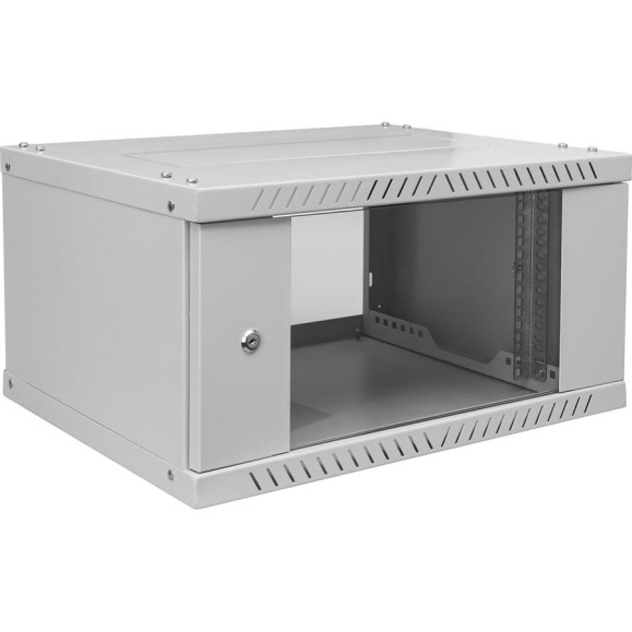 Шкаф телекоммуникационный ЭПМ ШТК серии А навесной 6U (600x310х350), дверь стекло, RAL7035 28406