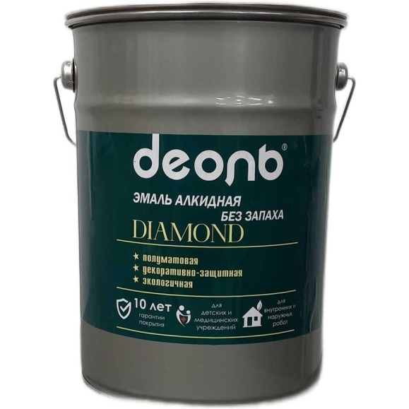 Алкидная эмаль Деоль без запаха Diamond розовая 4,5л полуматовая 33520 Алкидная эмаль Деоль без запаха Diamond розовая 4,5л полуматовая 33520