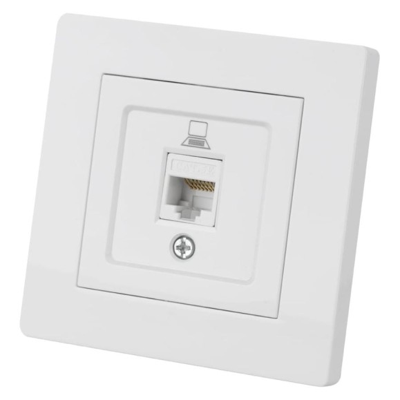 Розетка TDM ELECTRIC компьютерная RJ45 белая "Сенеж" SQ1816-0043