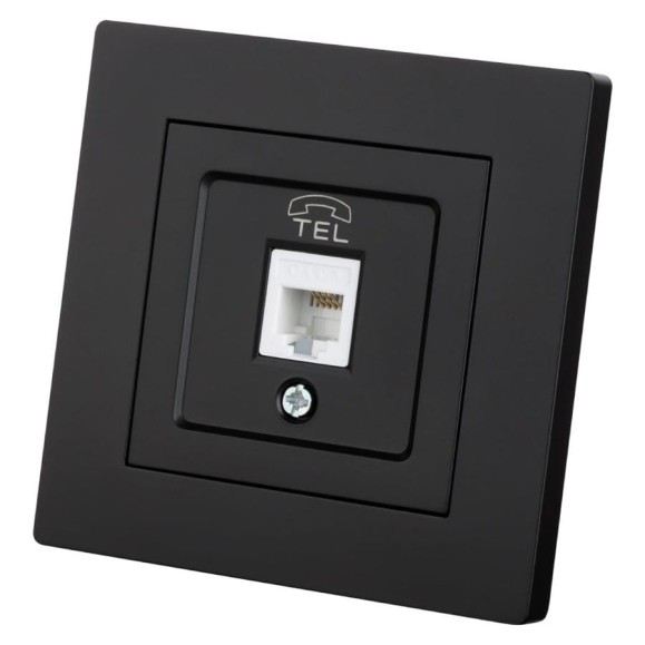 Розетка телефонная TDM ELECTRIC RJ11, черная, Сенеж TDM SQ1816-0321 Розетка телефонная TDM ELECTRIC RJ11, черная, Сенеж TDM SQ1816-0321