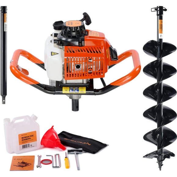 Специальный комплект мотобур HARDDRILL DT-700 со шнеком 150х800 и удлинителем PLUS-500 BURAN S00152