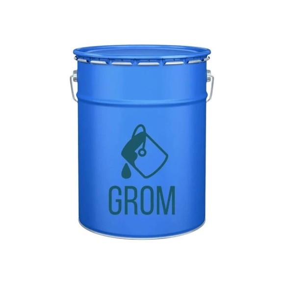 Краска GROM БТ-177 ГОСТ 5631-79 серебрянка атмосферостойкая, цвет серебристый, 18 кг 65415 Краска GROM БТ-177 ГОСТ 5631-79 серебрянка атмосферостойкая, цвет серебристый, 18 кг 65415