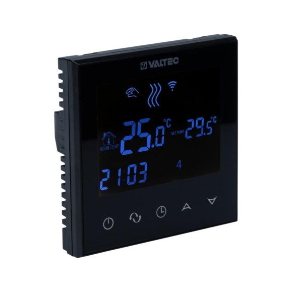 Комнатный WIFI-хронотермостат Valtec (черный) VT.AC712.B.0