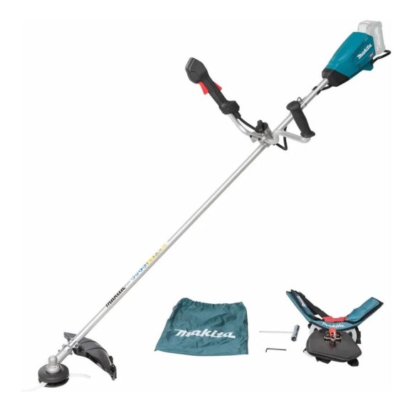 Коса аккумуляторная Makita XGT 40vMAX, 530Вт, велорукоятка, М10xLH, триммерная головка с п/ножами, ADT, AFT, WG UR016GZ Коса аккумуляторная Makita XGT 40vMAX, 530Вт, велорукоятка, М10xLH, триммерная головка с п/ножами, ADT, AFT, WG UR016GZ