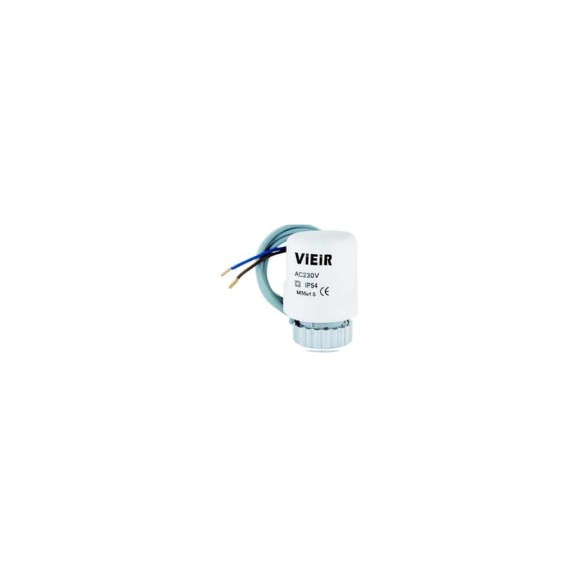 Сервопривод термоэлектрический нормально закрытый VIEIR M30x1.5 230 В для коллекторов теплого пола и термостатических клапанов VR1122