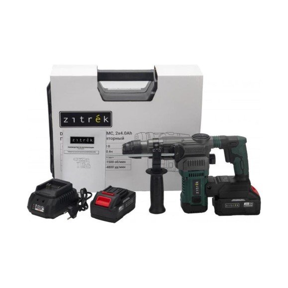 Перфоратор аккумуляторный Zitrek DESTROYER 20 PRO в кейсе, 20В, 2x4.0Ач 085-1092