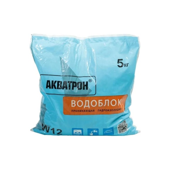 Проникающая гидроизоляционная смесь АКВАТРОН ВОДОБЛОК, 5 кг 90290 Проникающая гидроизоляционная смесь АКВАТРОН ВОДОБЛОК, 5 кг 90290