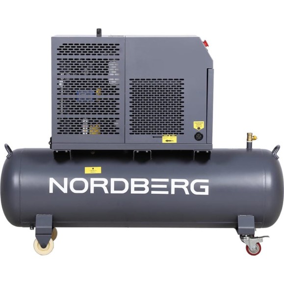 Компрессор винтовой NORDBERG 4 кВт, 10 бар, 450 л/мин, ресивер 180 л, IP54 NCF5R