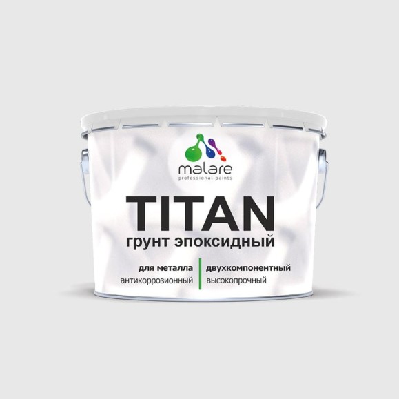 Эпоксидный грунт для авто MALARE TITAN / 2К автогрунтовка двухкомпонентная антикоррозионная высокопрочная, цвет черный (10 кг + 1 кг отвердитель) ЭГАВТ9005Г1000