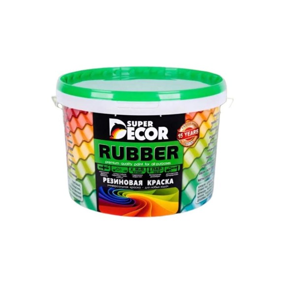 Резиновая краска SUPER DECOR RAL 7004 12кг 4630024705245 Резиновая краска SUPER DECOR RAL 7004 12кг 4630024705245