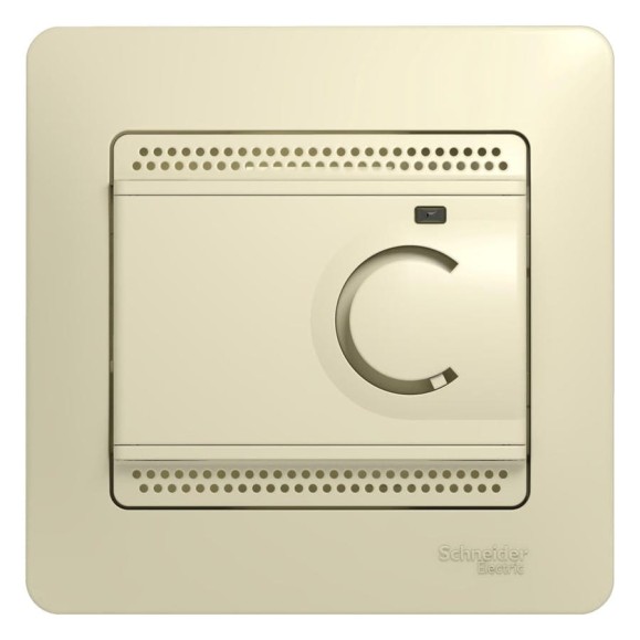 Термостат теплого пола Systeme Electric (Schneider Electric) GLOSSA, электронный с датчиком, 10 A, бежевый GSL000238