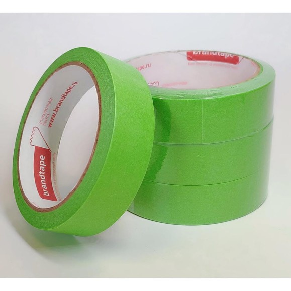 Малярная лента для наружных работ Brandtape 25х25 стойкая к УФ до 7 дней 120 зеленая (упаковка 3 шт.) 4631178306630