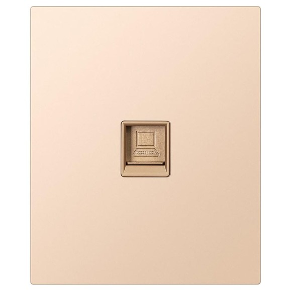 Розетка компьютерная SMARTBUY RJ-45 модульная 10А шампань акрил Альтаир SBE-m11ia-S1-RJ