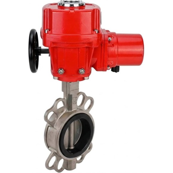 Затвор дисковый DN.ru 304-304-VITON-2W-Fb-H Ду125 Ру16, эл.привод QT-W (M) EX-015 220В D050-89180