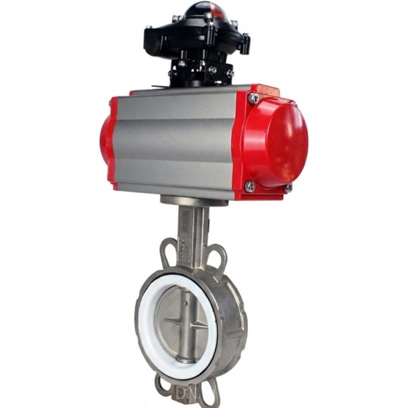 Затвор дисковый DN.ru 316L-316L-PTFE Ду80 Ру16L, пневмопривод SA-105, БКВ LSB-210 D050-87926
