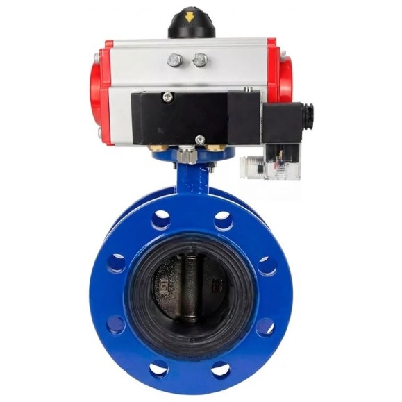 Затвор дисковый DN.ru GGG40-304-EPDM-2W-F-H Ду200 Ру16 пневмопривод SA-210, пневмораспределитель 220VAC D050-56056 Затвор дисковый DN.ru GGG40-304-EPDM-2W-F-H Ду200 Ру16 пневмопривод SA-210, пневмораспределитель 220VAC D050-56056