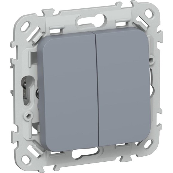 Выключатель 2-клавишный проходной IEK FLITE 10А ВС62-1-0-ФлМ маренго FI-V22-0-10-1-K35 Выключатель 2-клавишный проходной IEK FLITE 10А ВС62-1-0-ФлМ маренго FI-V22-0-10-1-K35