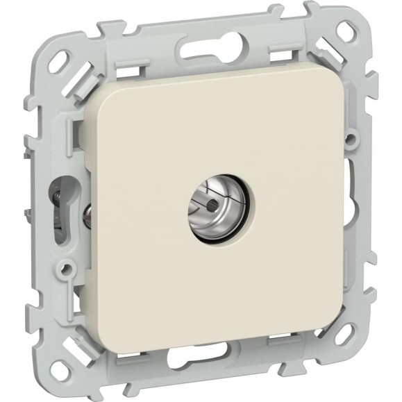 Розетка TV IEK FLITE экранированная оконечная тип M РТВм-1-1-1-ФлСл сливочный FI-A13-O-K86