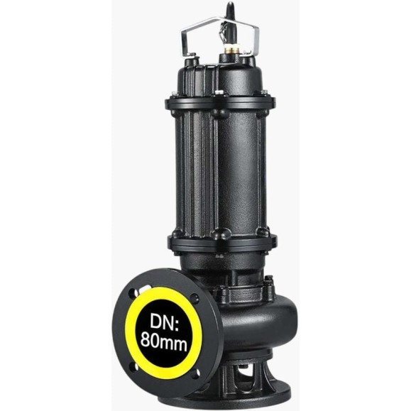 Насос канализационный AQUAVIVA 80WQ40-16-4/JY(DN80,Q 40м3/ч,H 16м,P 4kW,380V)с агитатором 67395