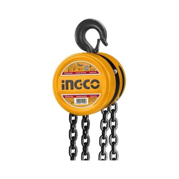 Таль цепная механическая INGCO 5 т. 3м HCBK0105