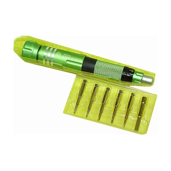 Отвертка со сменными насадками Amperin Best BST-8927B зелёная 057569