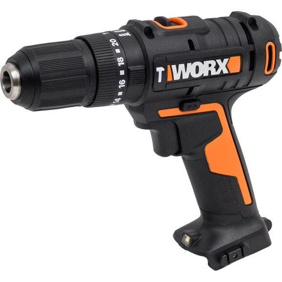 Ударная аккумуляторная дрель-шуруповерт WORX 50 Нм, 20 В, без АКБ и ЗУ WX370.9 Ударная аккумуляторная дрель-шуруповерт WORX 50 Нм, 20 В, без АКБ и ЗУ WX370.9