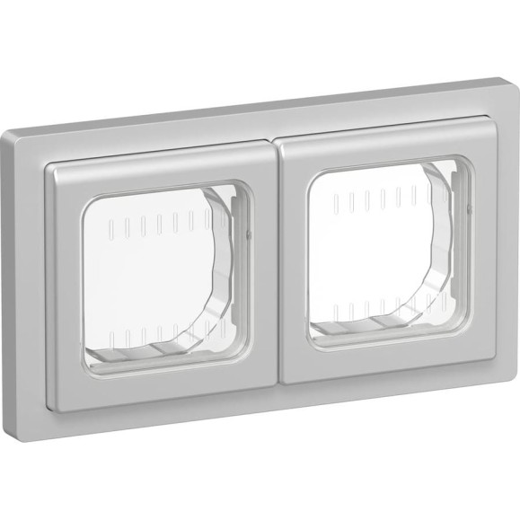Рамка IEK FLITE 2-местная IP55 Рпро-2-55-ФлА алюминий FI-M20-32-55-K47