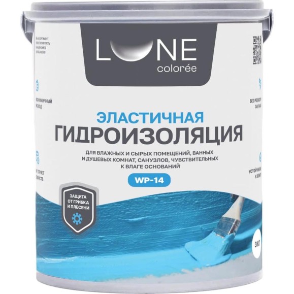 Эластичная гидроизоляция Lune Coloree 3кг 43592 Эластичная гидроизоляция Lune Coloree 3кг 43592