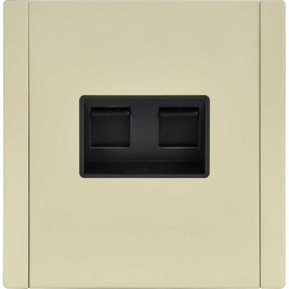 Розетка двойная IEK FORTE&PIANO RJ11+RJ45 кат.5E FP835M слоновая кость FP-KT20-O-1-M-K41