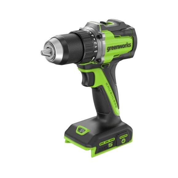 Дрель-шуруповерт аккумулятоный Greenworks DD560, 24V, б/щет, 30/60 Нм,13мм, Anti-kickback,2х2Ач,ЗУ,кор () 3708407VUC