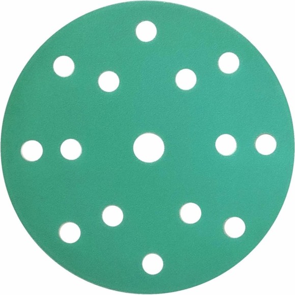 Шлифовальный круг Long Abrasive AF77 Green 150мм на липучке, Р240, 15отв D771502415-100 Шлифовальный круг Long Abrasive AF77 Green 150мм на липучке, Р240, 15отв D771502415-100